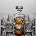 Ver imagem 2 de Garrafa Decanter Whisky Vidro Licor 710ml + 6 Copos Superluxo