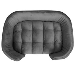 Cama Pet para Cães e Gatos Estofada com Pés Hannah - Cinza - 6
