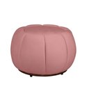 Ver imagem 4 de Kit Poltrona Base Giratória C/ Almofada e Puff Concha Veludo Cor Rosa