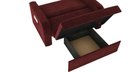 Ver imagem 4 de Sofá Cama Daiane 2 Lugares com Baú Veludo Vinho Matrix