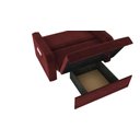 Ver imagem 4 de Sofá Cama Daiane 2 Lugares com Baú Veludo Vinho Matrix