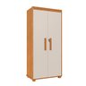 Armário Multiuso com Chave e Fechadura 2 Portas Nature Off White Liceu Shop Jm - 2