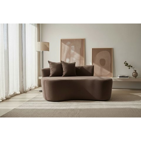 Namoradeira Sofá Feijão Hana 130cm Orgânica Bouclé