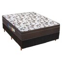Ver imagem 1 de Cama Box Casal: Colchão Anatômico Polar D28/EP Orthoface + Base CRC Rústico Black(138x188)