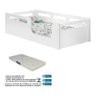 Cama Montesoriana Solteiro C/ Colchão Branca 100%Mdf - 1