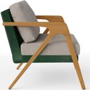Ver imagem 7 de Kit 04 Poltronas Decorativas Sala Estar Pietra L02 Facto Verde Musgo Linho Bege - Lyam Decor