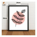 Ver imagem 2 de Quadro Floral Minimalista Tons Rose c/ Moldura e Vidro