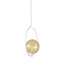 Ver imagem 4 de Pendente Lustre On Loop Branco com Globo de Vidro Ambar