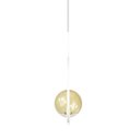 Ver imagem 3 de Pendente Lustre On Loop Branco com Globo de Vidro Ambar