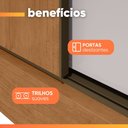 Ver imagem 6 de Guarda Roupas Casal 3 Portas de Correr com Espelho 3 Gavetas Saimon