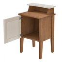 Ver imagem 3 de Mesa de Canto/cabeceira Charlotte 1 Porta 100% Mdf Cinamomo/off White Artely Móveis