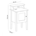 Ver imagem 4 de Mesa de Canto/cabeceira Charlotte 1 Porta 100% Mdf Cinamomo/off White Artely Móveis