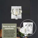 Ver imagem 4 de 5 Arandela Prata de Cristal K9 Interna Quarto Cindy Bet41