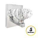 Ver imagem 2 de 5 Arandela Prata de Cristal K9 Interna Quarto Cindy Bet41