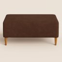 Ver imagem 2 de Kit 2 Puffs Bela Manu Decor Madri Sued Marrom C/ Pés Palito