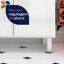 Ver mais imagens de Cozinha de Aço Completa Modulada com Nicho para Micro-Ondas 4 Peças Topázio Branco/Preto