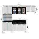 Ver imagem 3 de Cozinha de Aço Completa Modulada com Nicho para Micro-Ondas 4 Peças Topázio Branco/Preto