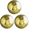 Kit 3 Bolas de Natal Dourado Brilhante Tradicional Grande 14cm - Magizi - 1