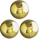 Ver imagem 1 de Kit 3 Bolas de Natal Dourado Brilhante Tradicional Grande 14cm - Magizi