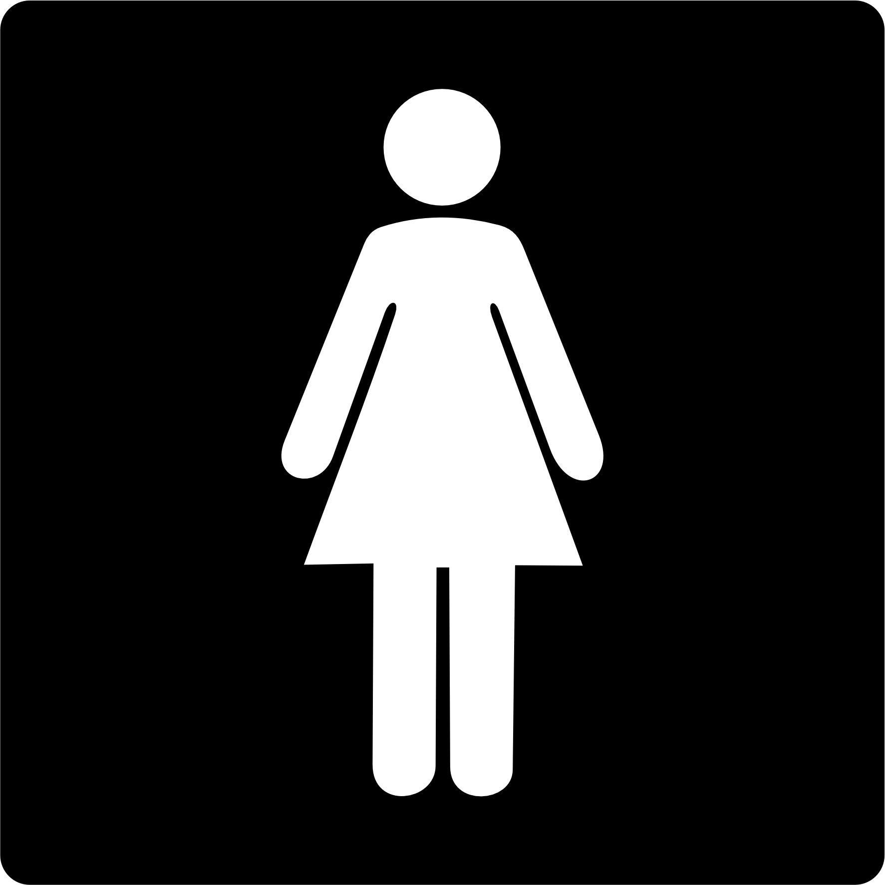 Placa Banheiro Feminino 15x15 Acrílico - 1
