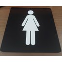 Ver mais imagens de Placa Banheiro Feminino 15x15 Acrílico