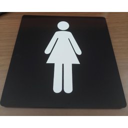 Placa Banheiro Feminino 15x15 Acrílico - 8