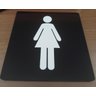 Placa Banheiro Feminino 15x15 Acrílico - 8