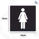 Ver imagem 2 de Placa Banheiro Feminino 15x15 Acrílico