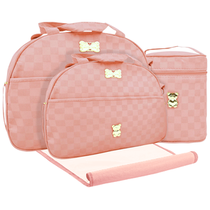 Kit Bolsas Maternidade Mave Baby Square Lux Rosé