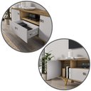 Ver imagem 3 de Rack Noronha Tv 55 Polegadas com Pés de Madeira Maciça Cinamomo/off White