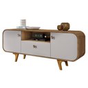 Ver imagem 1 de Rack Bancada para TV 55 Polegadas 156 cm Noronha Cinamomo Off White Bechara