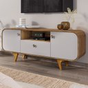 Ver imagem 2 de Rack Bancada para TV 55 Polegadas 156 cm Noronha Cinamomo Off White Bechara