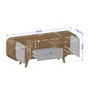 Ver imagem 4 de Rack Noronha Tv 55 Polegadas com Pés de Madeira Maciça Cinamomo/off White