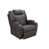 Cadeira Poltrona Reclinável Papai Barcelona Zero Wall Corano Marrom 310 Império Estofados - 3