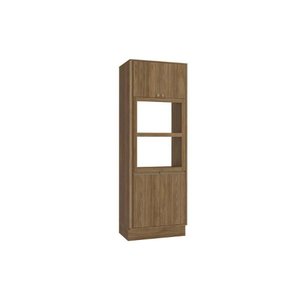Paneleiro de Cozinha Curve Torre Quente N630 com 4 Portas 80cm Nogueira - Kappesberg