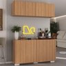 Kit Bar Armário Aéreo e Aparador 4 Portas Multimóveis Mp1087 Rustic/branco - 2