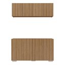 Ver imagem 5 de Kit Bar Armário Aéreo e Aparador 4 Portas Multimóveis Mp1087 Rustic/branco