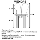 Ver imagem 3 de Cadeira Infantil Orelha Borboleta Mdf Pes Madeira Plancasa:branco Tx