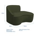 Ver imagem 5 de Kit Divã Recamier Orgânico Marrocos 150cm Lado Direito e 2 Poltronas Amore Linho
