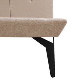 Estrutura para Cama Japonesa Toquio Casal com Cabeceira Almofada Linho Bege - 3