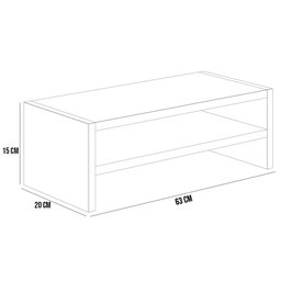 Suporte Para Monitor Stand Home Office Lap 63 cm L03 Cinza - Lyam Lyam Decor - 5