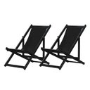 Ver imagem 1 de Kit 2 Espreguiçadeiras Dobrável Black Sb-preto