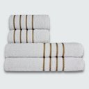 Ver imagem 5 de Jogo De Toalhas 8 Peça Coleção Dubai Branco+rosa