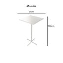 Ver imagem 2 de Conjunto Mesa Alta Bistrô Quadrada Imbuia 4 Banquetas Confort Estofado Don Castro