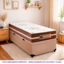 Ver imagem 2 de Cama Box Baú Solteiro Suede + Colchão Molas Ensacadas Texas Prime Colchões 88cm - Suporta até
