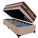 Ver imagem 6 de Cama Box Baú Solteiro Suede + Colchão Molas Ensacadas Texas Prime Colchões 88cm - Suporta até
