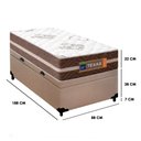 Ver imagem 4 de Cama Box Baú Solteiro Suede + Colchão Molas Ensacadas Texas Prime Colchões 88cm - Suporta até