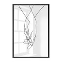 Ver imagem 1 de Quadro Decorativo Grande Linhas Casal Minimalista Quarto Sala com Vidro