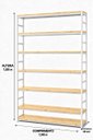 Ver imagem 3 de Estante Multiuso Organizador Livreiro Estilo Industrial 180x190 Branco Natural