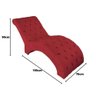 Recamier Divã Espreguiçadeira para Sala e Cliníca Liz Veludo Vermelho - 5